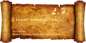 Linzer Honoráta névjegykártya
